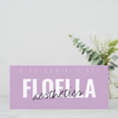 Lilac Beauty Salon Aesthetics Geschenkgutschein (Stehend Vorderseite)