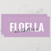 Lilac Beauty Salon Aesthetics Geschenkgutschein (Vorne/Hinten)