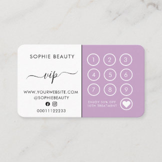 Lilac Beauty Salon Loyalty-Card Treuekarte