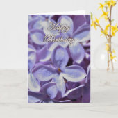 Lilac Birthday Card Karte (Gelbe Blume)