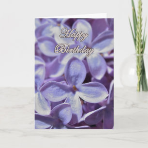 Lilac Birthday Card Karte