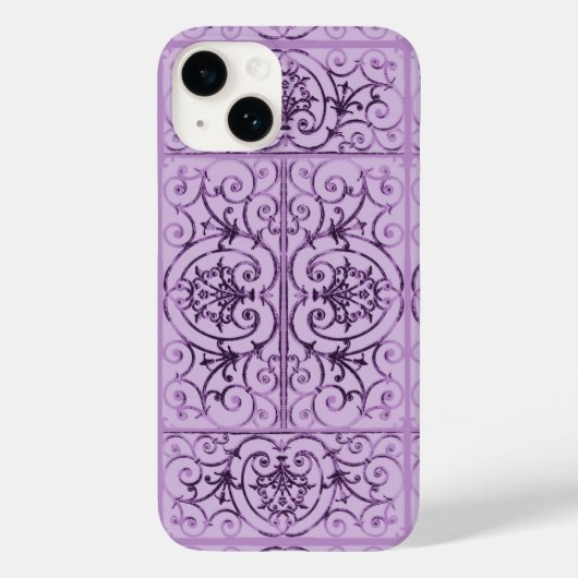 Lilac-Blättermuster Case-Mate iPhone Hülle (Rückseite)