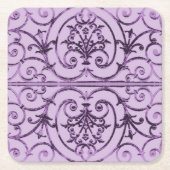 Lilac-Blättermuster Rechteckiger Pappuntersetzer (Vorderseite)