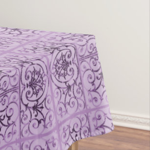 Lilac-Blättermuster Tischdecke