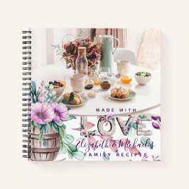 Lilac Bloom Custom Recipe Book Wedding Geschenk Notizblock