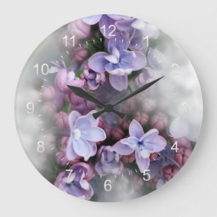 Lilac blooming große wanduhr