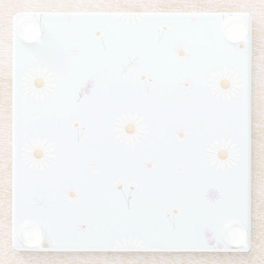 Lilac Bloomlets Glasuntersetzer (Rückseite)