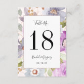 Lilac Blooms | Benutzerdefinierbare Tischnummer (Vorderseite)