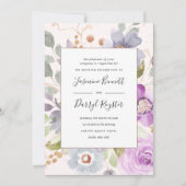 Lilac Blooms Frame Wedding Einladung (Vorderseite)