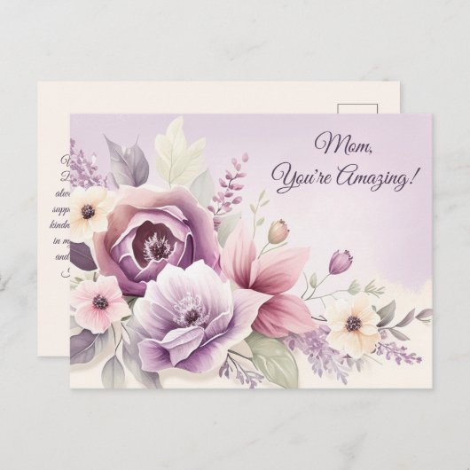 Lilac Blooms Muttertagskarte Postkarte (Vorne/Hinten)