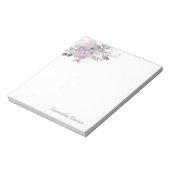 Lilac Blooms Personalisierte Blumengestation Notizblock (Rotiert)