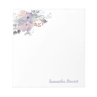 Lilac Blooms Personalisierte Blumengestation Notizblock