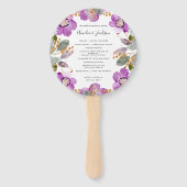 Lilac Blooms Wedding Program Hand Fan Fächer (Vorderseite)