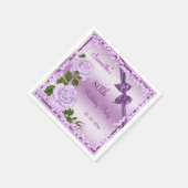 Lilac Blossom, Bows & Diamonds 80. Serviette (Ecke)