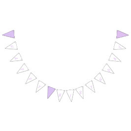 Lilac Blossom Happy Birthday Bunting Flags Wimpelkette