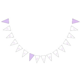 Lilac Blossom Happy Birthday Bunting Flags Wimpelkette