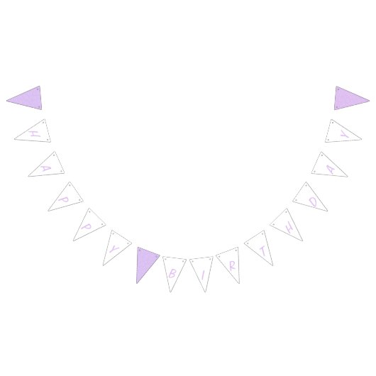 Lilac Blossom Happy Birthday Bunting Flags Wimpelkette (Alle)