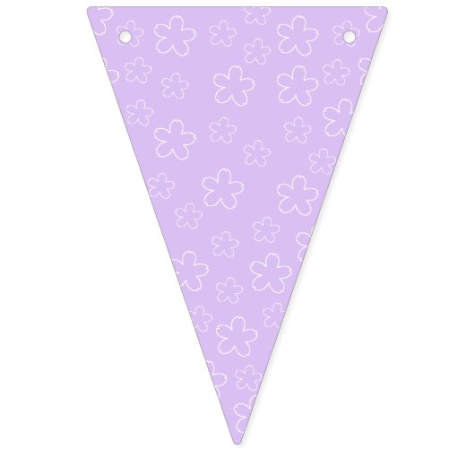 Lilac Blossom Happy Birthday Bunting Flags Wimpelkette (Erste Fahne)