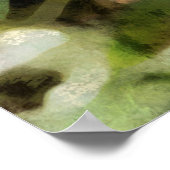 Lilac Blue Anemone Coronaria Blume Malerei Poster (Ecke)