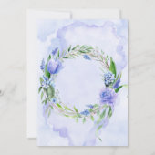 Lilac Blue Floral Bridesmaids Luncheon Invites (Rückseite)