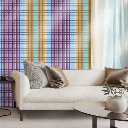 Lilac Blue Gold Green Checkered Elegandesign Muste Tapete