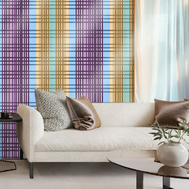 Lilac Blue Gold Green Checkered Elegandesign Muste Tapete