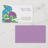 Lilac & Blue Hydrangeas-Profil / Mommy-Card Telefonnummerkarte (Vorne/Hinten)