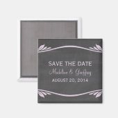 Lilac Blüh Chalkboard Speichern Sie das Datumsfens Magnet (Vorderseite/Rückseite)