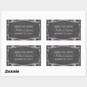 Lilac Blühe Chalkboard Save the Date Stickers (Blatt)