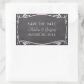 Lilac Blühe Chalkboard Save the Date Stickers (Tasche)