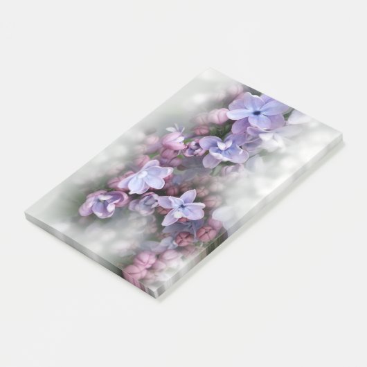 Lilac blüht post-it klebezettel (angewinkelt)