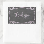 Lilac Blühte Chalkboard Danke Stickers (Tasche)