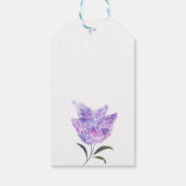 Lilac Blume Aquarell rustikales Brautparty Geschenkanhänger (Rückseite)