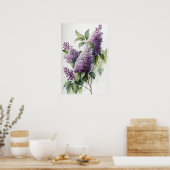 Lilac Blume Art Print Poster (Küche)