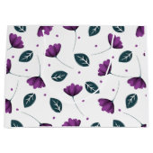 Lilac-Blume auf einem weißen BG-Geschenkbeutel Große Geschenktüte (Vorderseite)