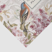 Lilac Blume Bird Verzierte Frame Decoupage Seidenpapier (Detail)