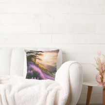 Lilac Blume Bloom on Hill bei Sonnenuntergang Glüh