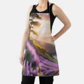 Lilac Blume Bloom on Hill bei Sonnenuntergang Glüh Schürze (InSitu)