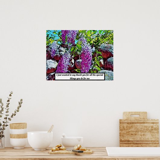 Lilac-Blume blühen im Garten Poster (Küche)