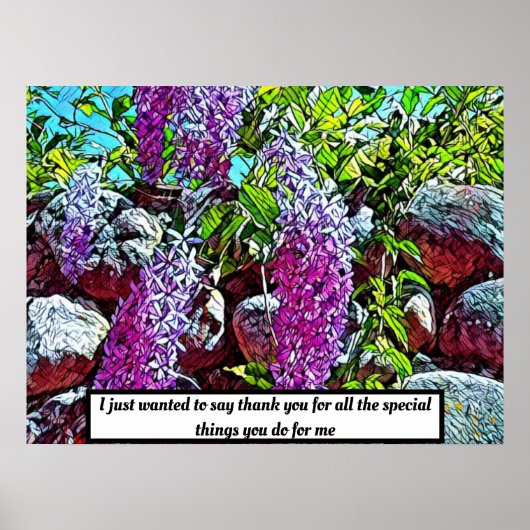 Lilac-Blume blühen im Garten Poster (Vorne)