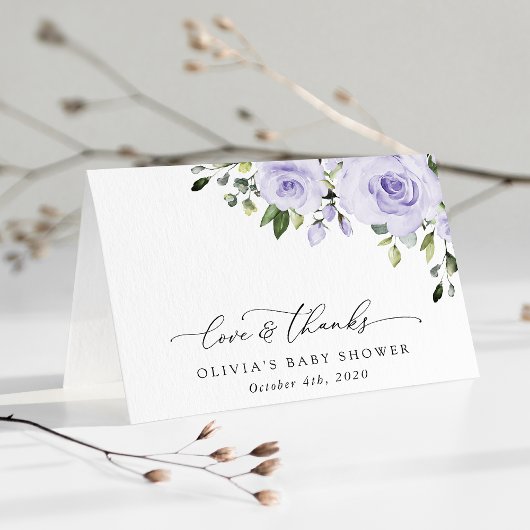 Lilac-Blume, Boho, Babydusche Dankeskarte