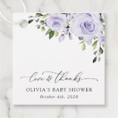 Lilac-Blume, Boho, Babydusche Geschenkanhänger (Vorderseite)