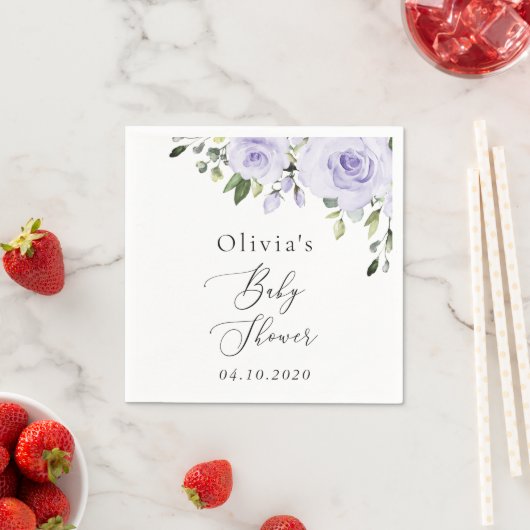 Lilac-Blume, Boho, Babydusche Serviette (Beispiel)