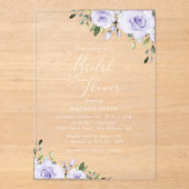 Lilac-Blume, Boho, Brautparty Acryleinladungen (Vorderseite)