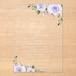 Lilac-Blume, Boho, Brautparty Acryleinladungen