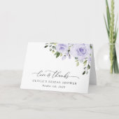 Lilac-Blume, Boho, Brautparty Dankeskarte (Vorderseite)