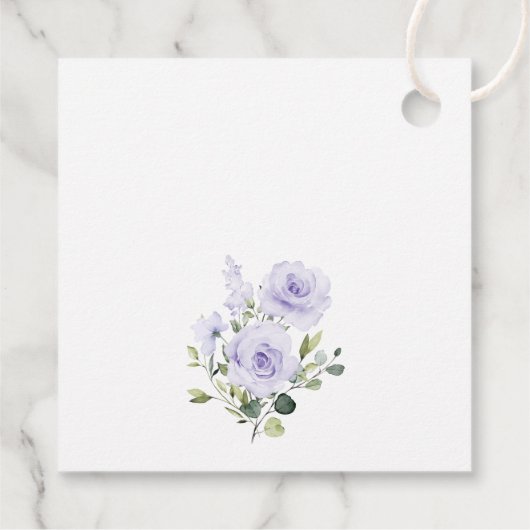 Lilac-Blume, Boho, Brautparty Geschenkanhänger (Rückseite)