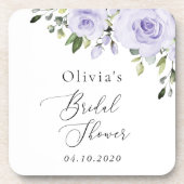 Lilac-Blume, Boho, Brautparty Getränkeuntersetzer (Vorderseite)