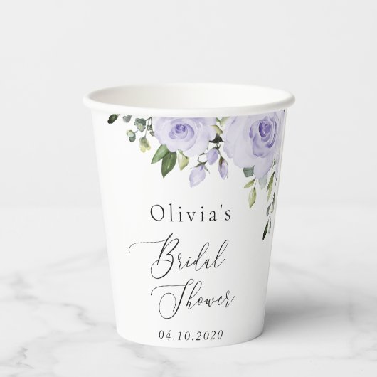 Lilac-Blume, Boho, Brautparty Pappbecher (Rückseite)