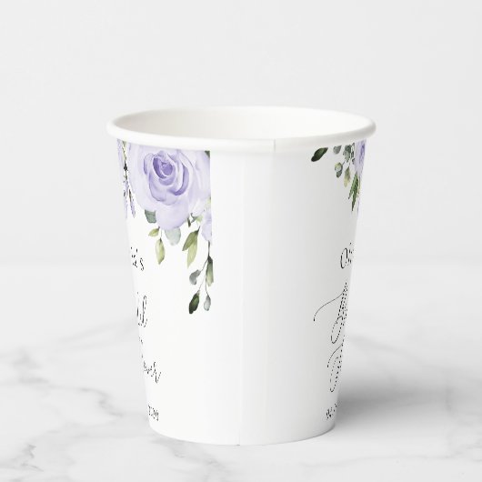 Lilac-Blume, Boho, Brautparty Pappbecher (Rechts)